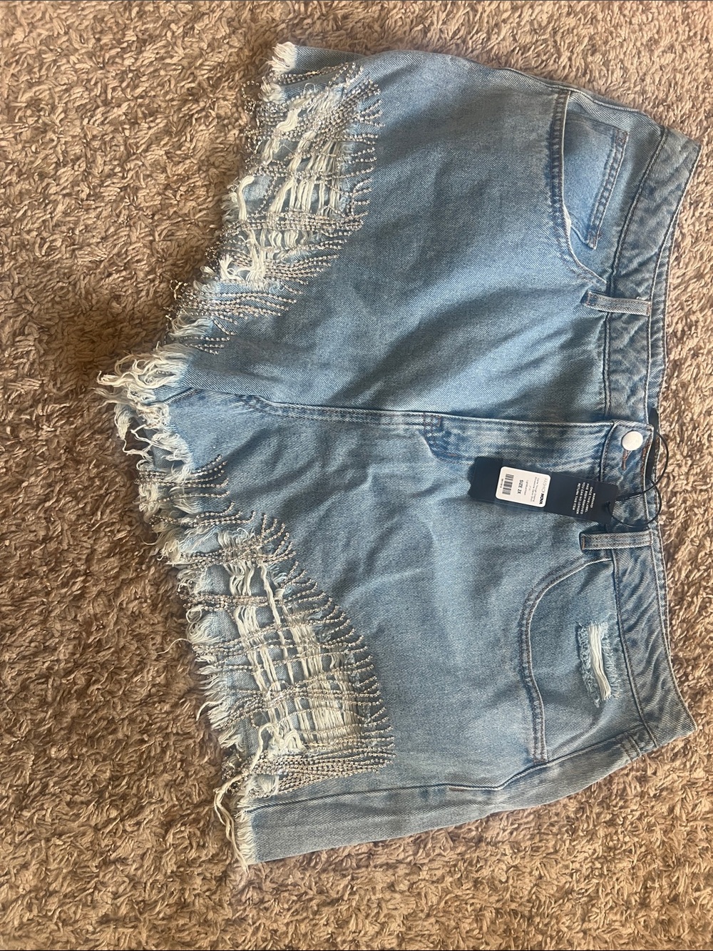 Women’s Light Blue Distressed Denim Shorts Fashion Nova